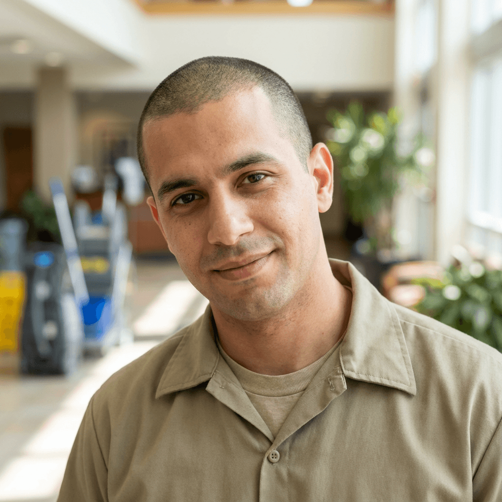 Male clinic owner in his early 40s with friendly professional expression